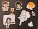 OC Chibi Stickers: Analog Illustration by Naureen Inayath