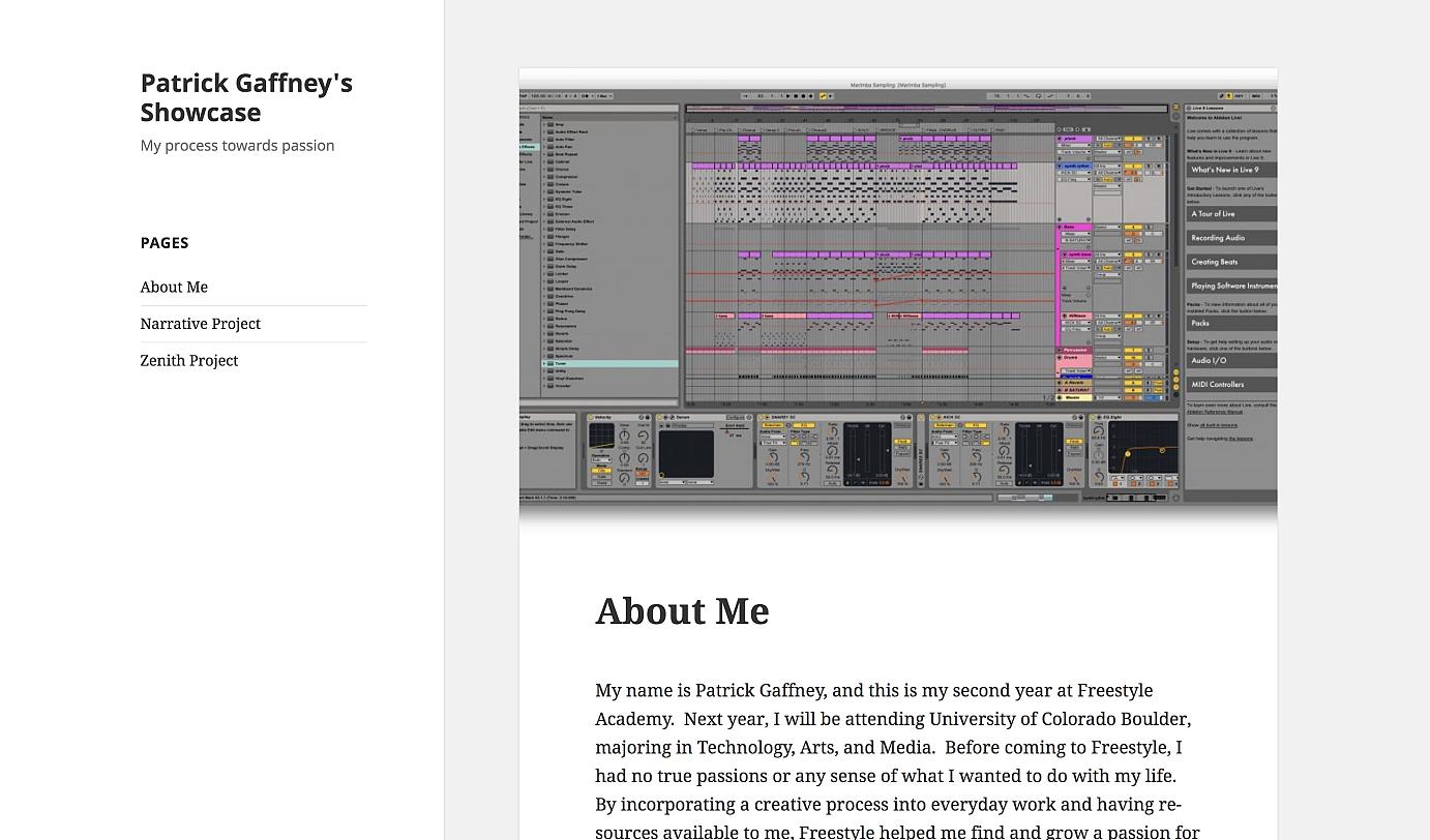 Portfolio website thumbnail
